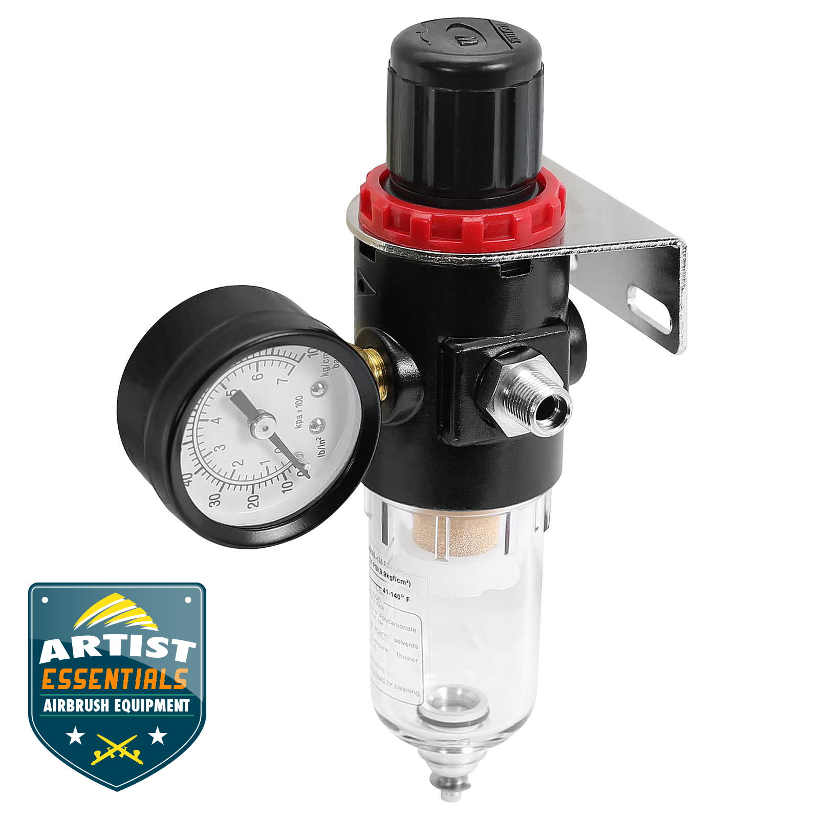 Airbrush Air Compressor Regulator with Pressure Gauge eBay