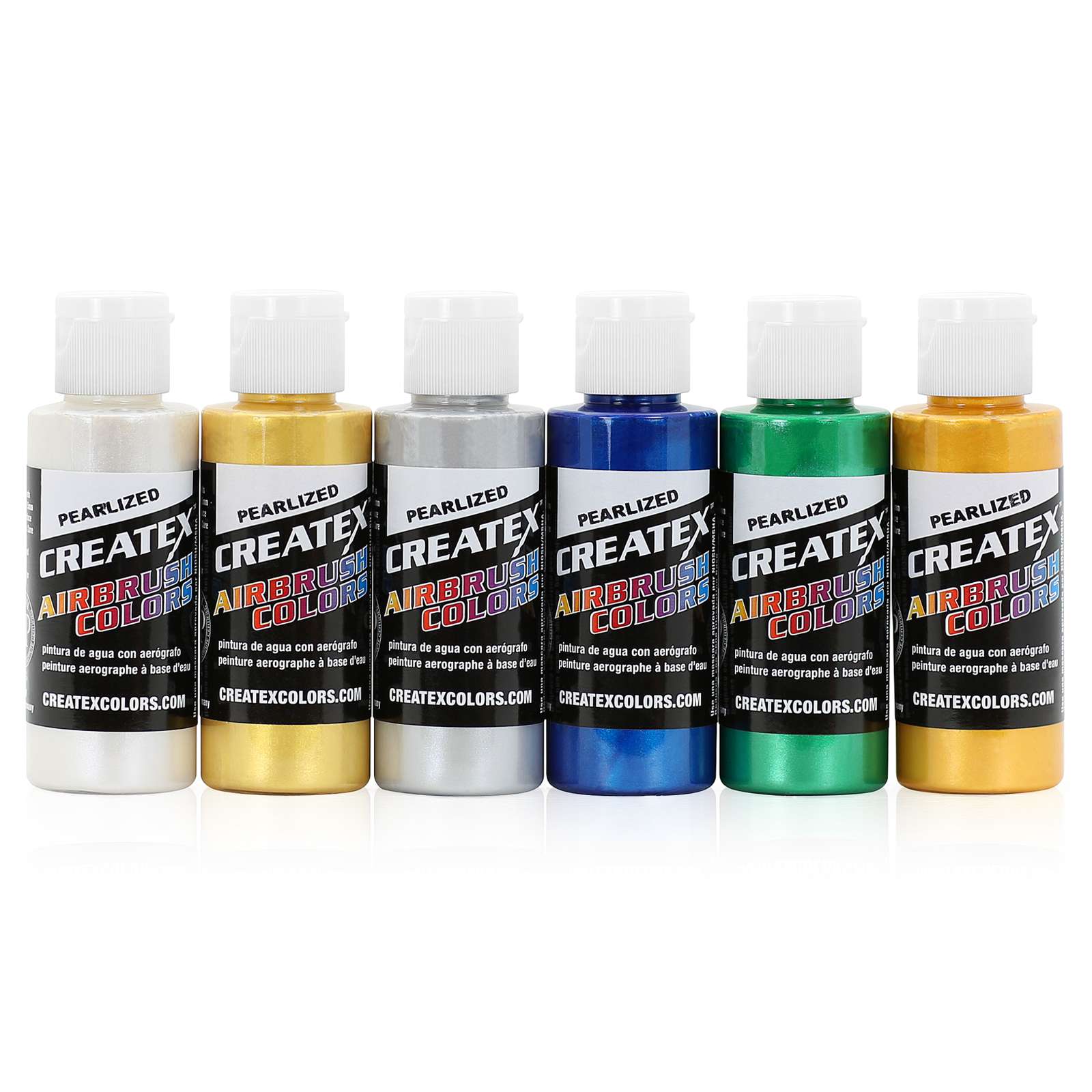 Createx Colors Airbrush Paint Pearlized Set 580400 6 Colors 2 oz