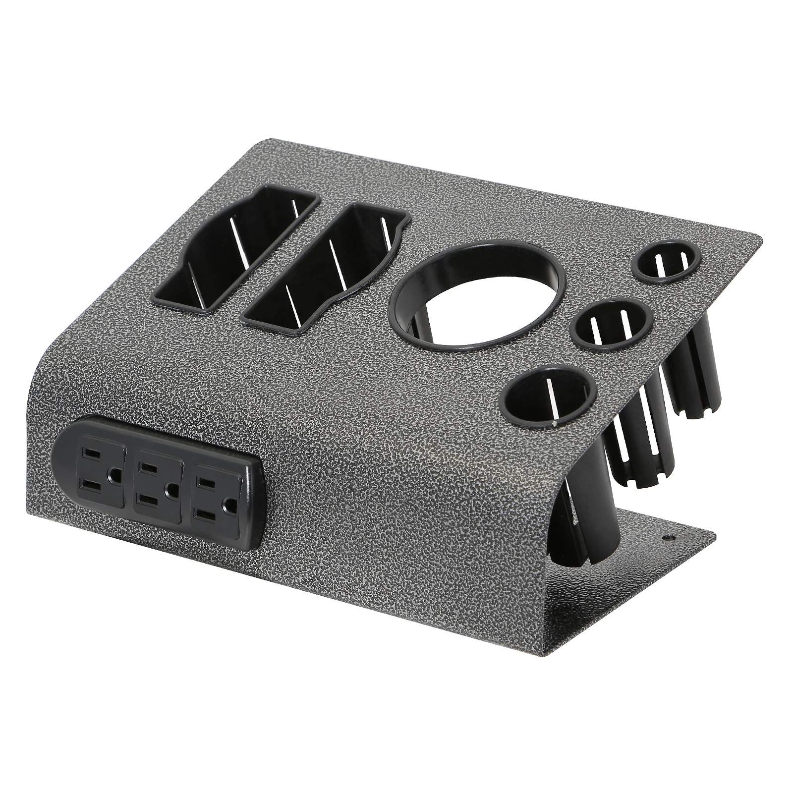 Countertop Hair Salon Blow Dryer Flat Curling Iron Holder w/ Power Outlet