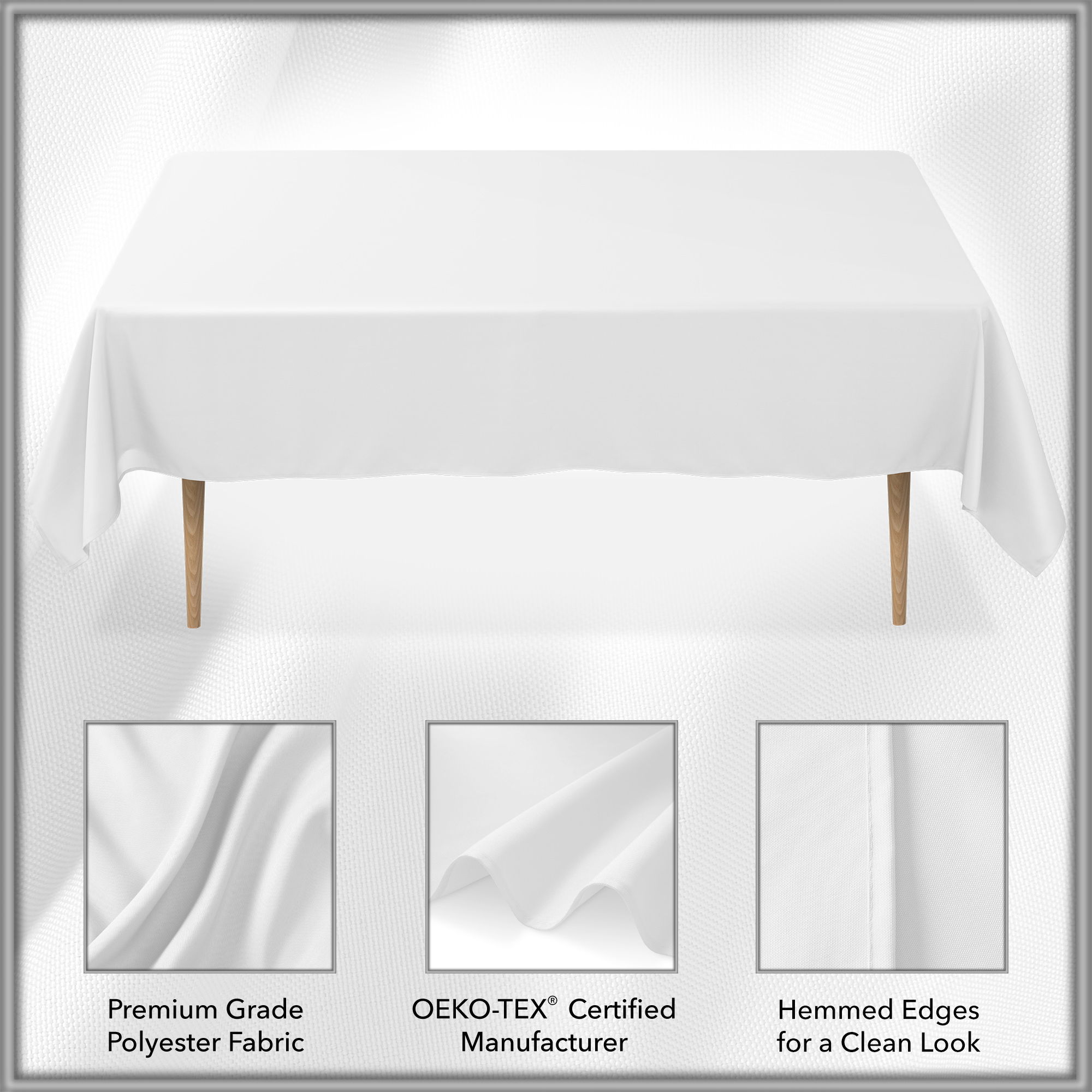 Rectangular Wedding Banquet Polyester Fabric Tablecloth | eBay