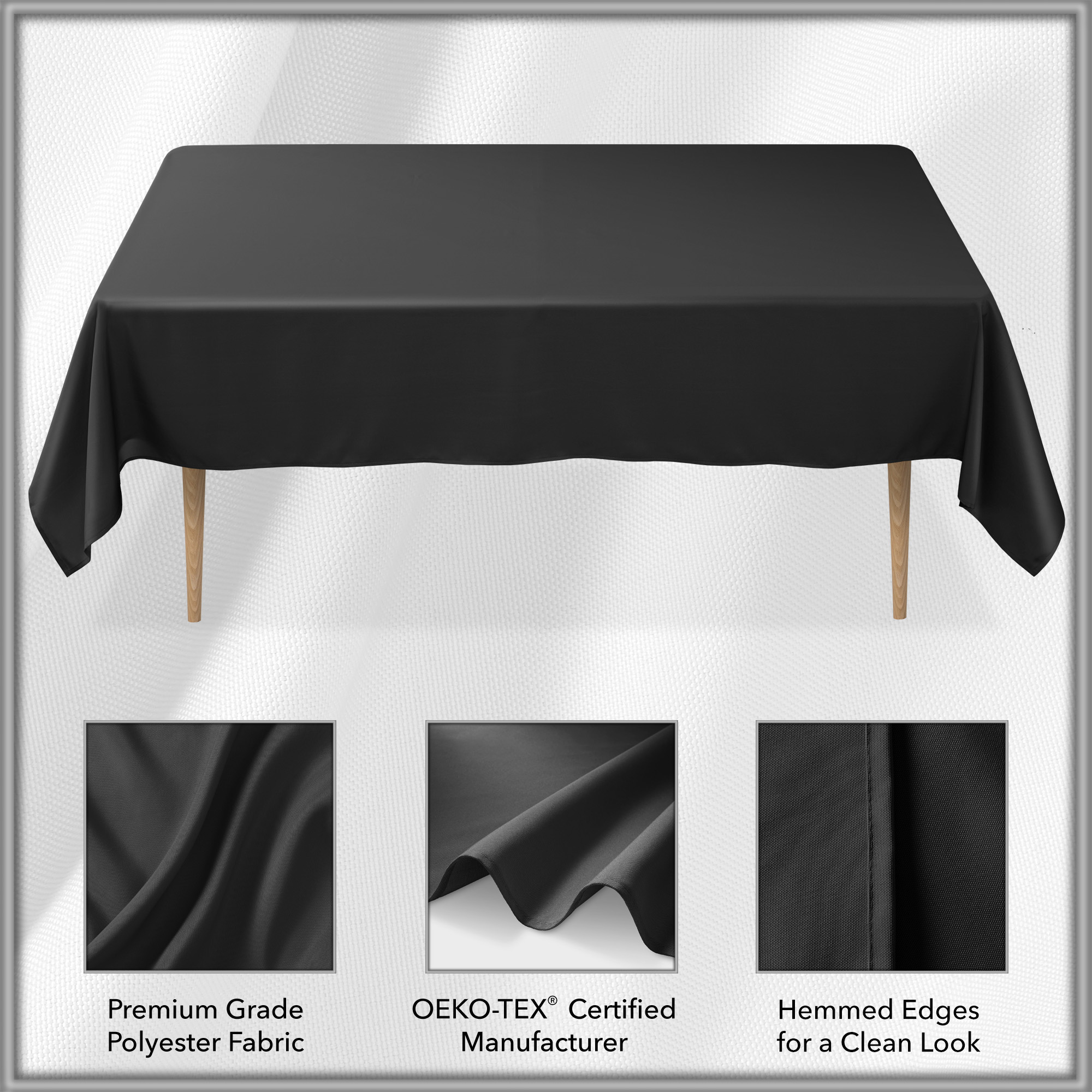 Rectangular Wedding Banquet Polyester Fabric Tablecloth | eBay