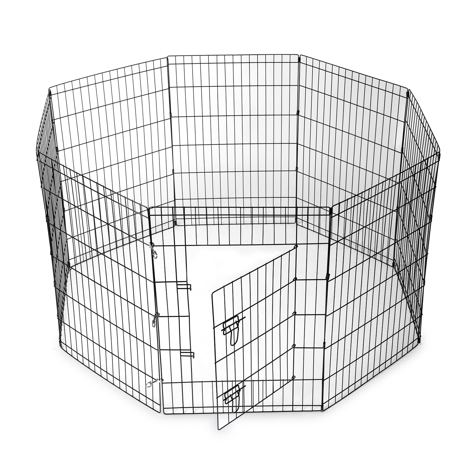 Puppy Dog Playpen Indoor Outdoor Pet Exercise Play Yard Pen Run Black