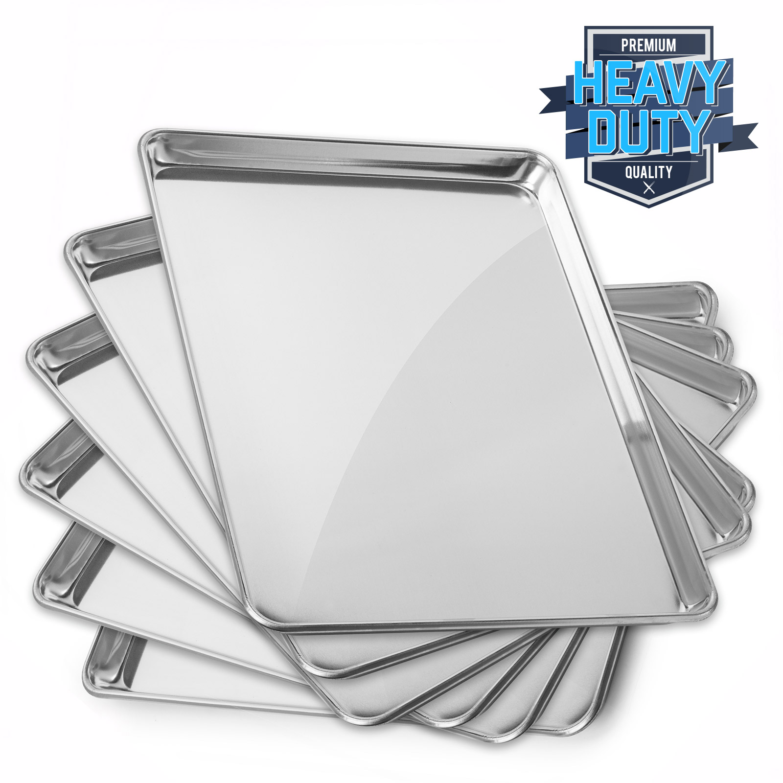 New Commercial Grade Aluminum Baking Sheet Assorted Sizes 6 Pans eBay