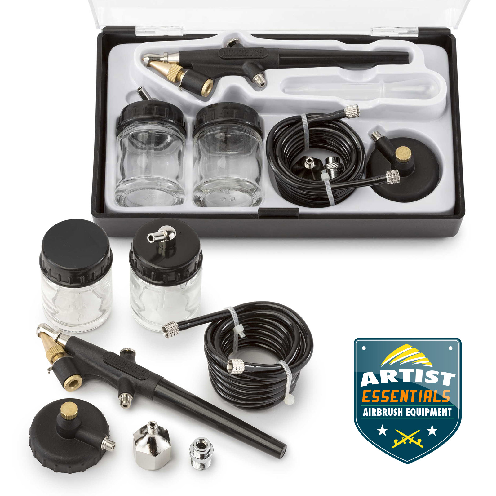 2Pc Single Action Siphon Feed Airbrushes eBay