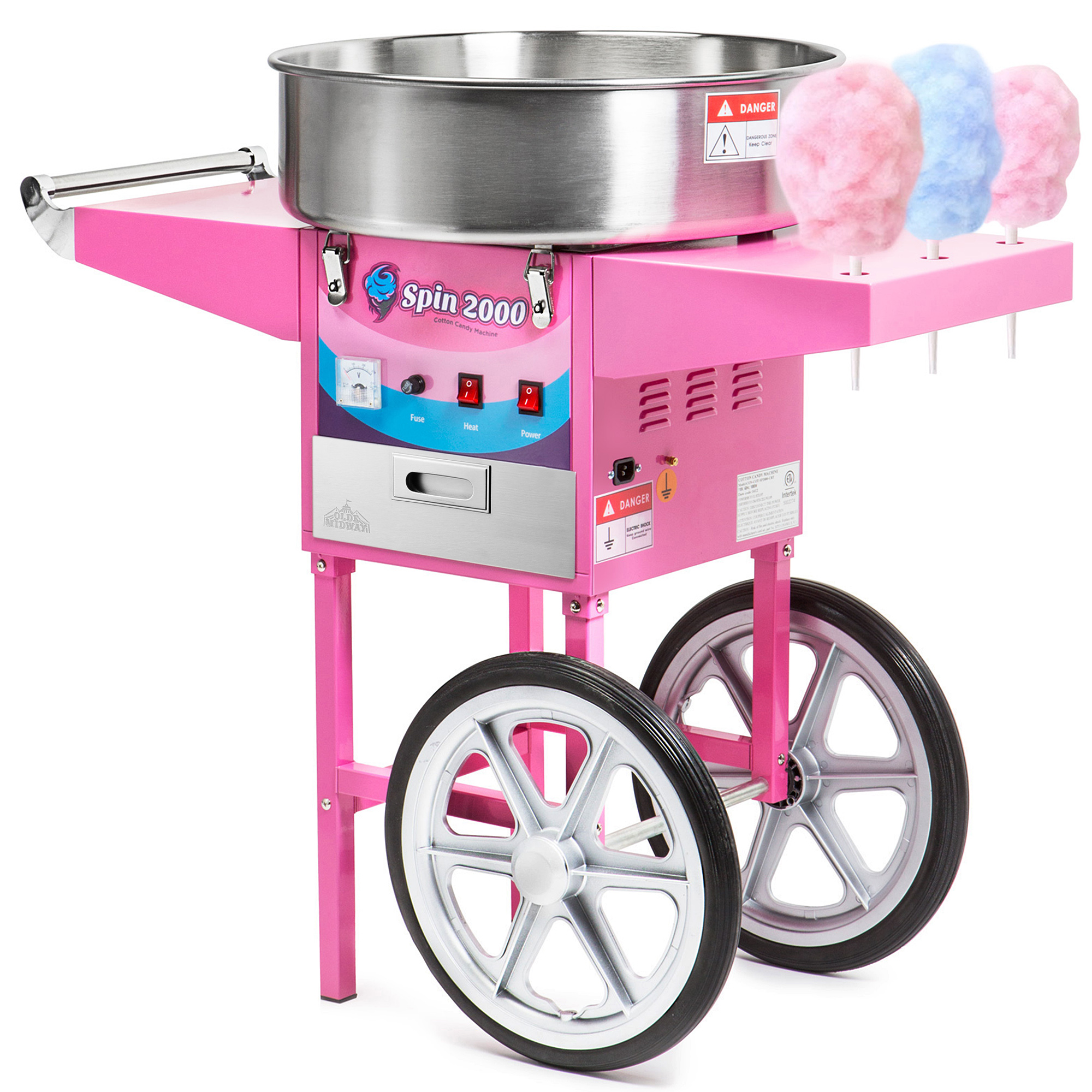 Cotton Candy Machine Cart and Electric Candy Floss Maker