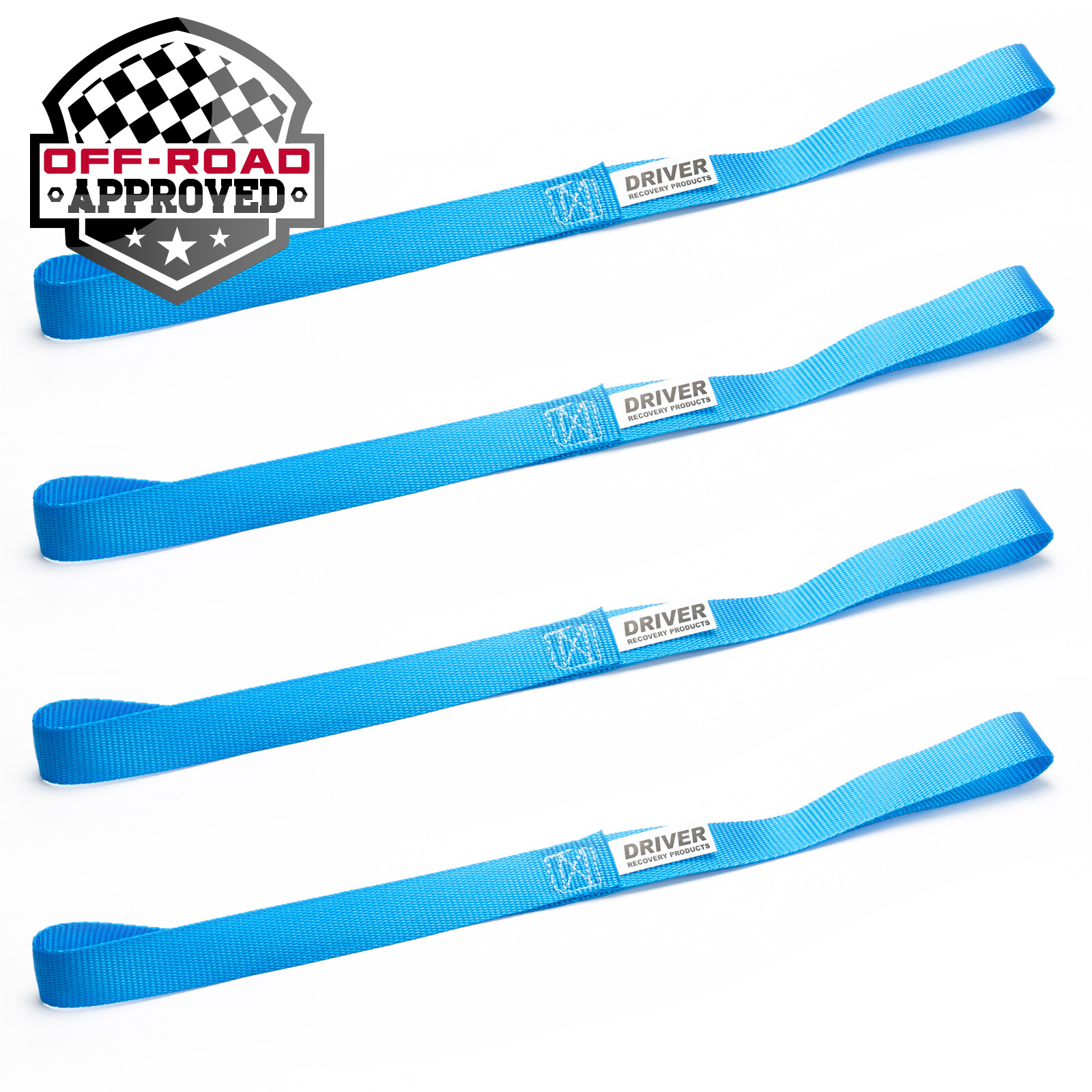 4 Pack 18" Soft Loop Motorcycle Handlebar Tie Down Heavy Duty Strap