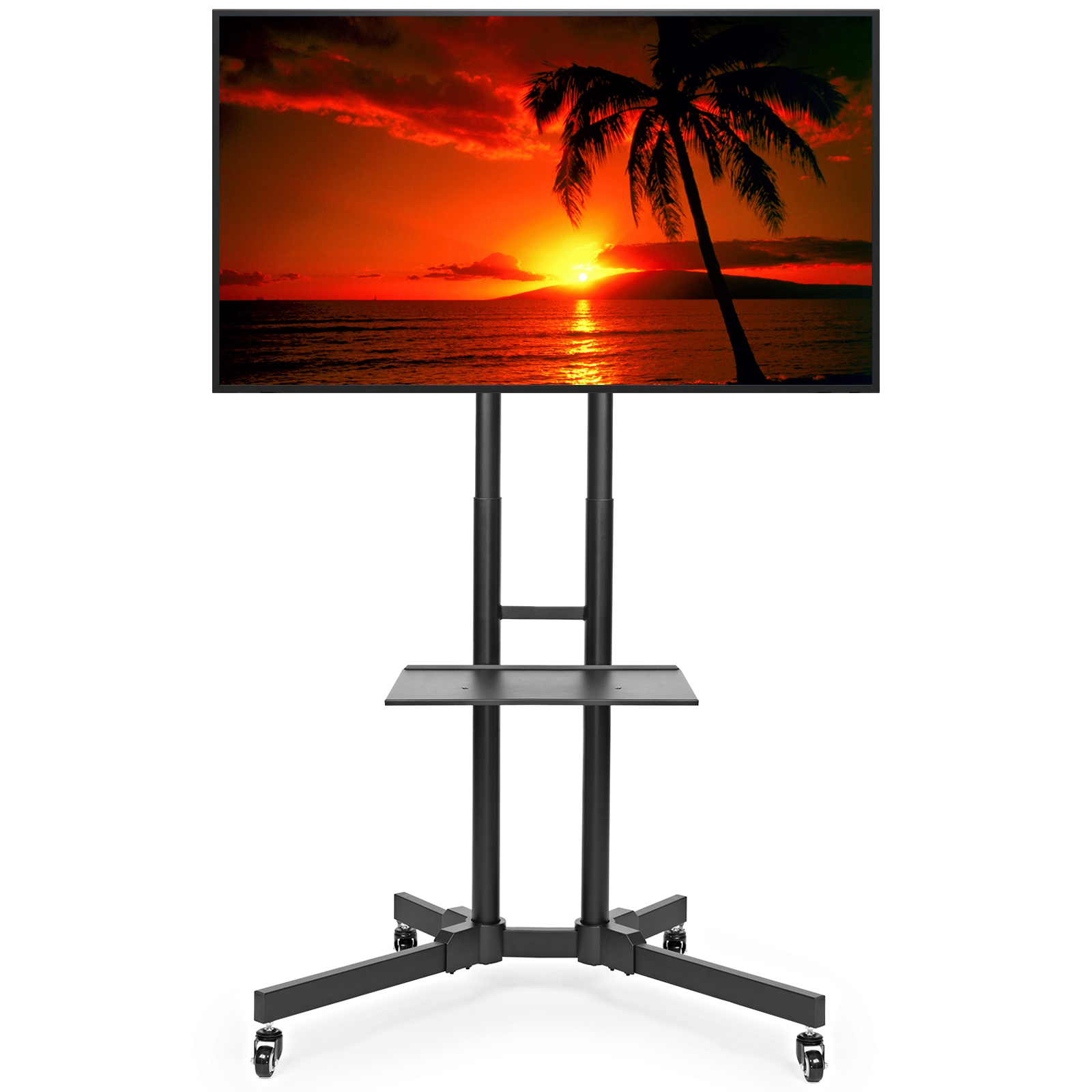 Rolling TV Stand Cart Mount for OLED, LED, Flat Screen fits 32" 65