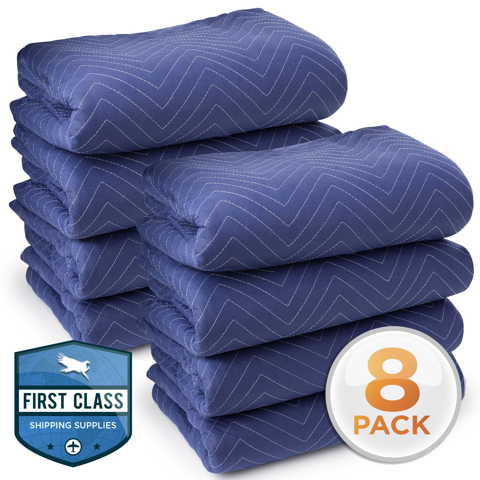 8 Moving Blankets Furniture Pads Deluxe Pro 80" x 72" Royal Blue eBay