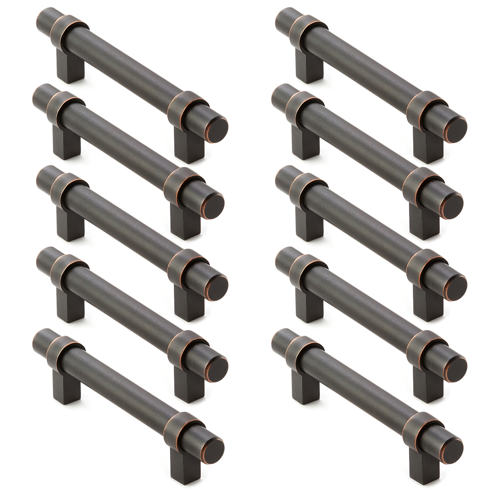 Solid 33/4" Euro Bar Kitchen Handles Pulls B525 Oil Rubbed