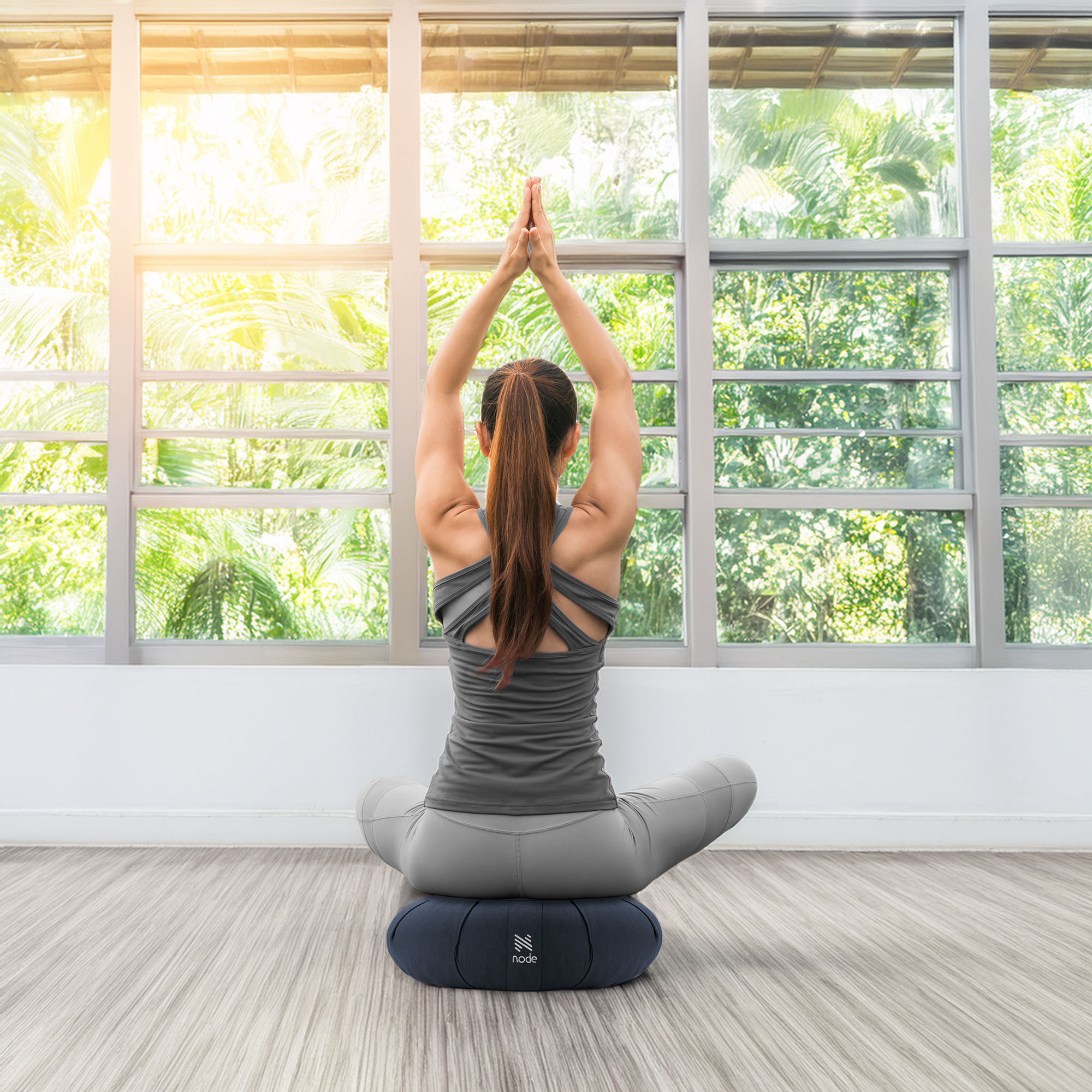 15" Round Organic Cotton Buckwheat Hull Zafu Meditation Cushion Pillow - Picture 29 of 50