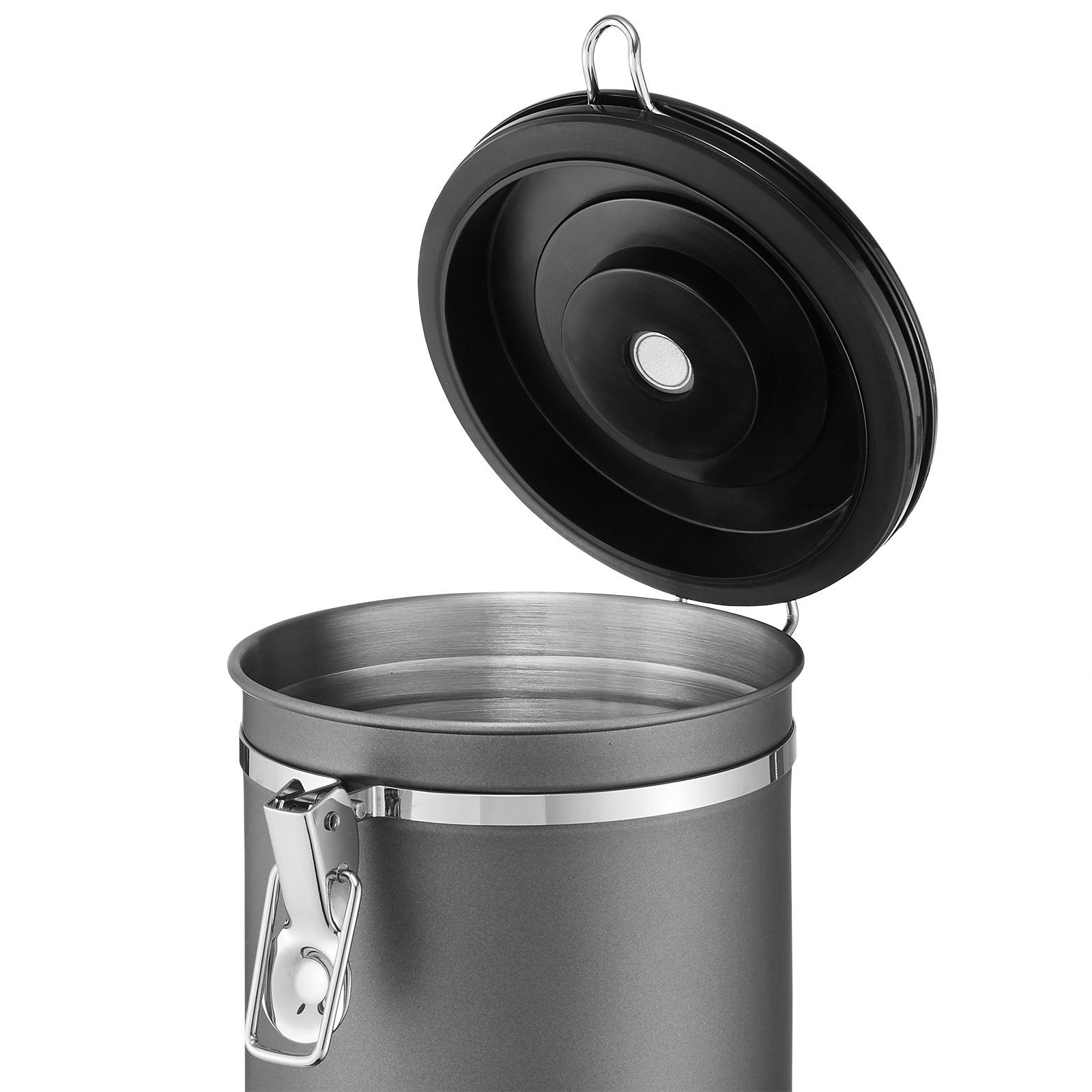 24oz Stainless Steel Coffee Canister Scoop Set Storing Grounds Beans