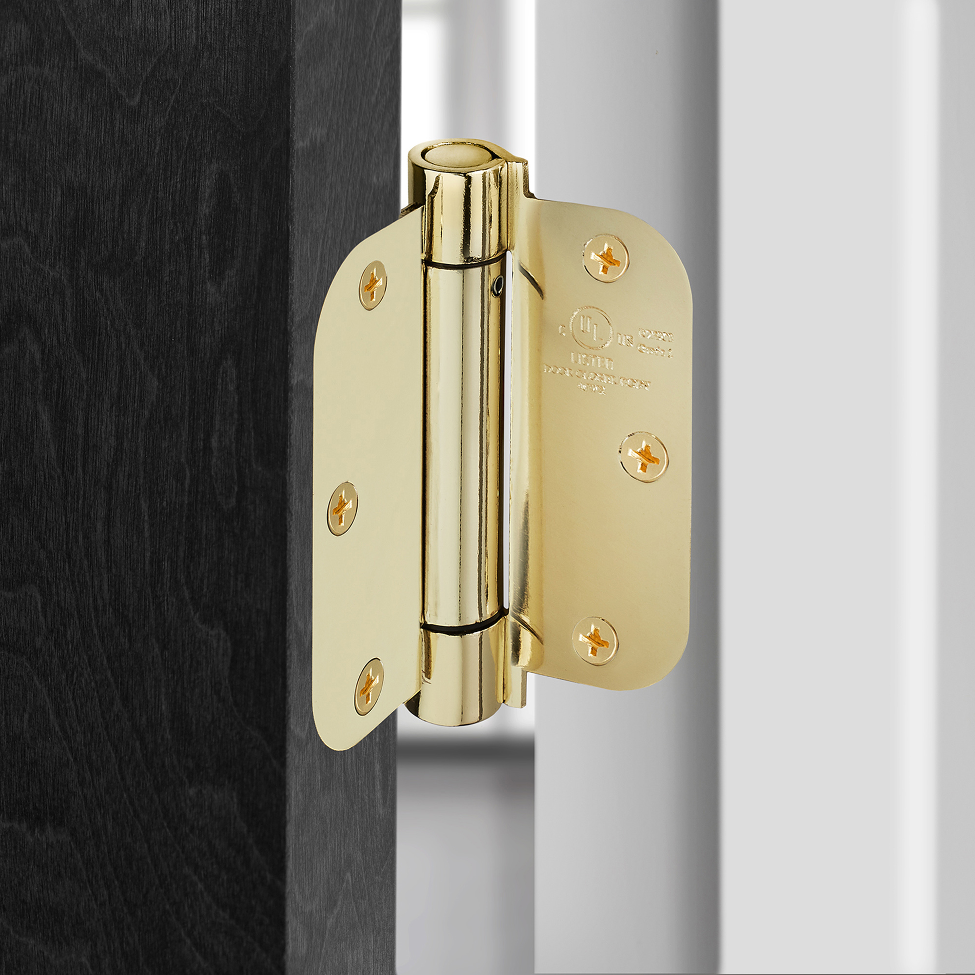 2 Pk Self Close Spring Door Hinge 3-1/2" x 5/8" Radius UL Listed