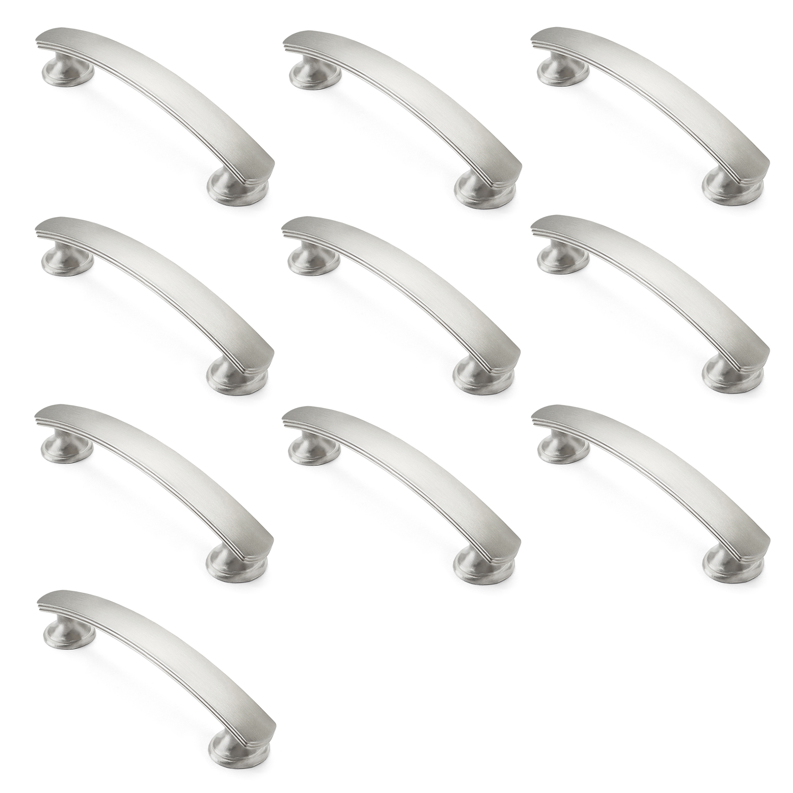 Satin Nickel 33/4" Curved Arch Kitchen Handles Pulls Hardware