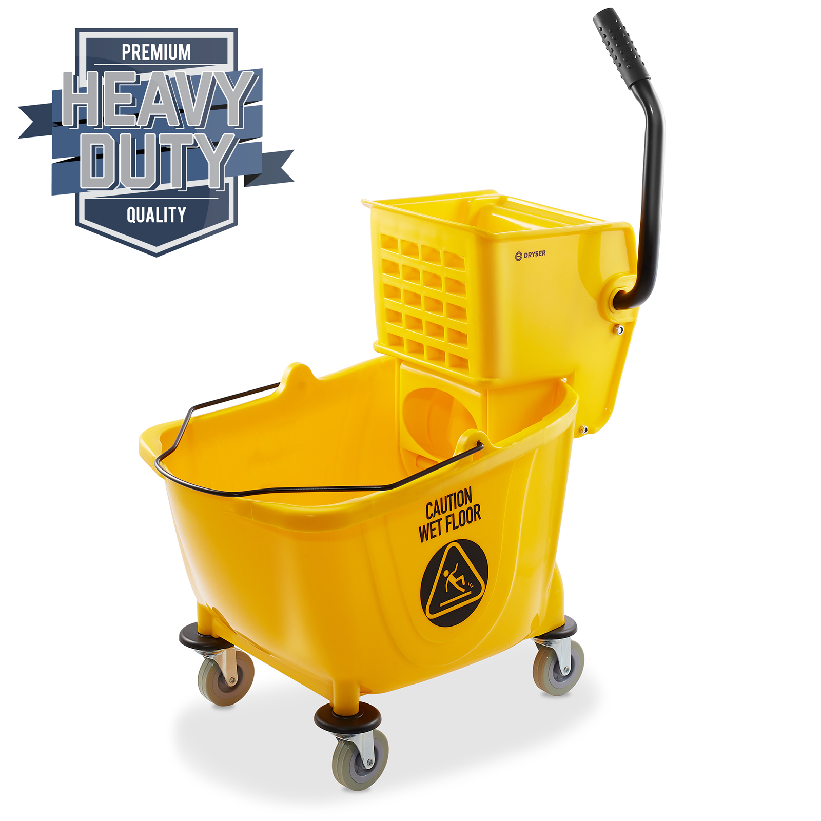 33 Quart Commercial Mop Bucket with Side Press Wringer, Yellow eBay