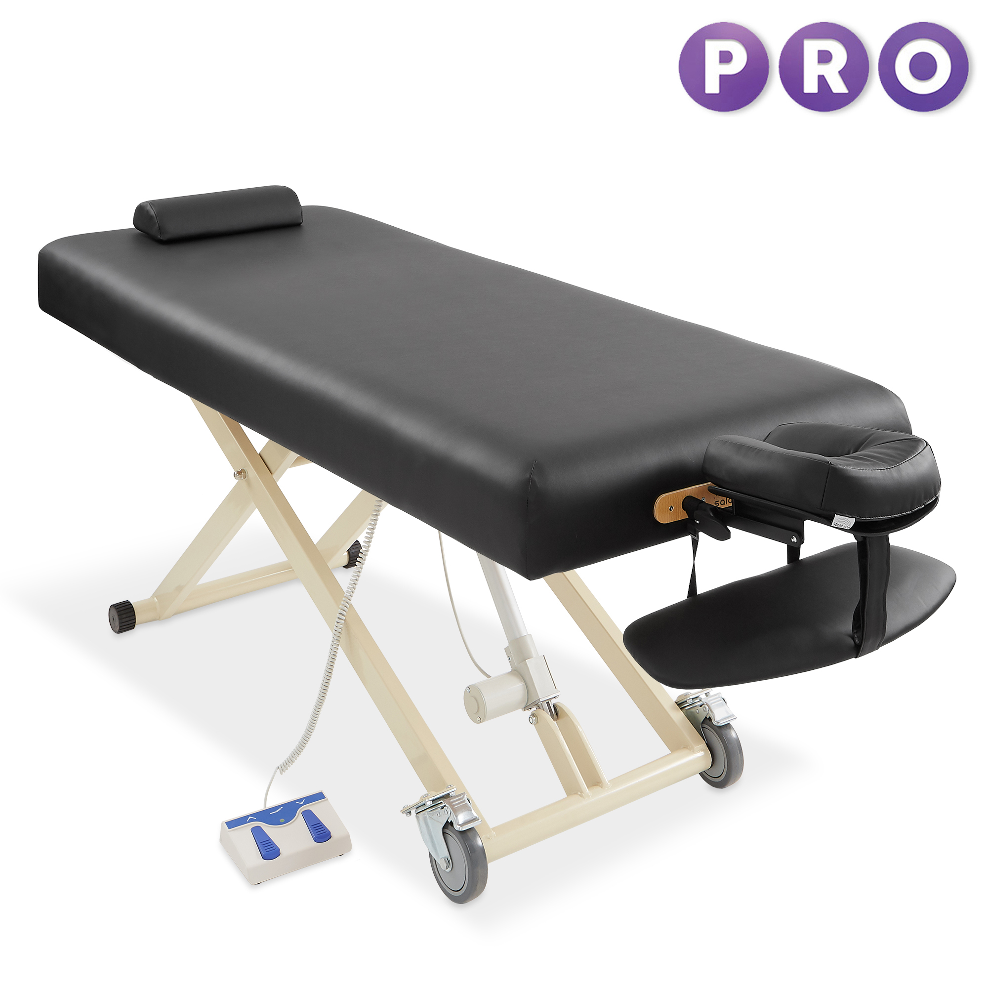 Professional Electric Lift Massage Table with Headrest, Face Cradle and