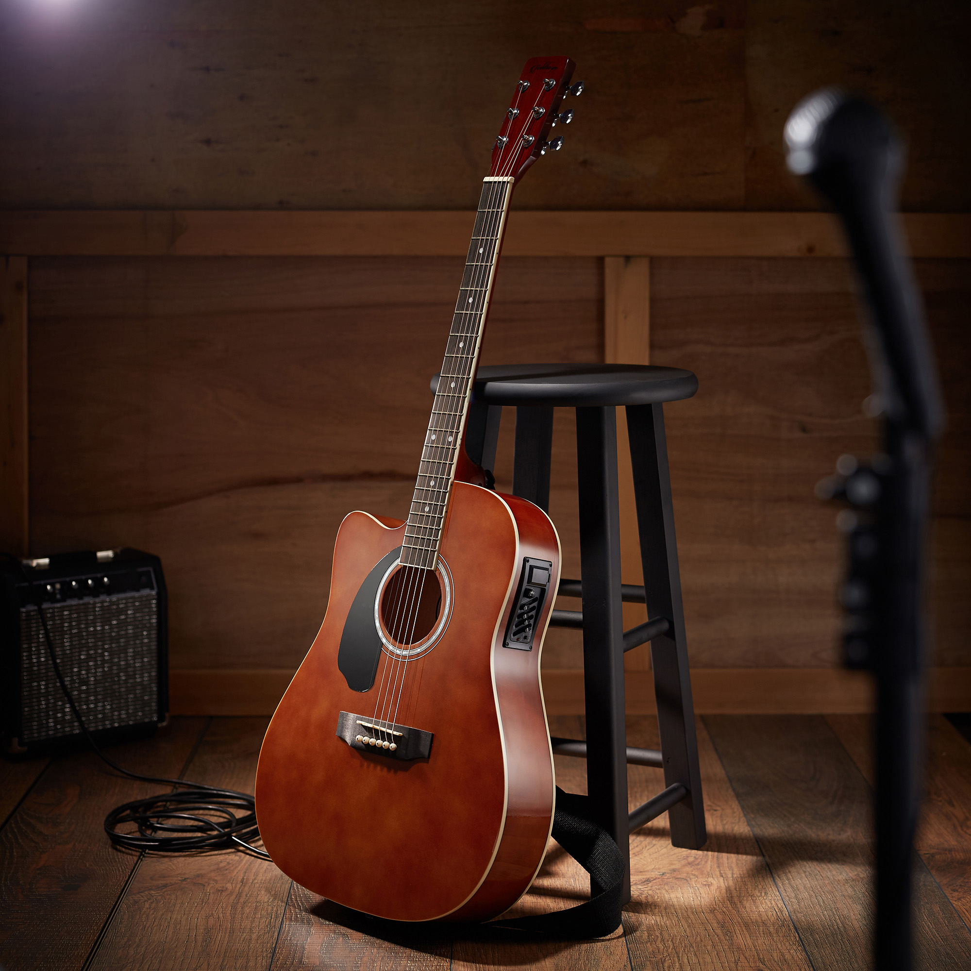 FullSize LeftHanded Cutaway Thinline AcousticElectric Guitar w/ Gig