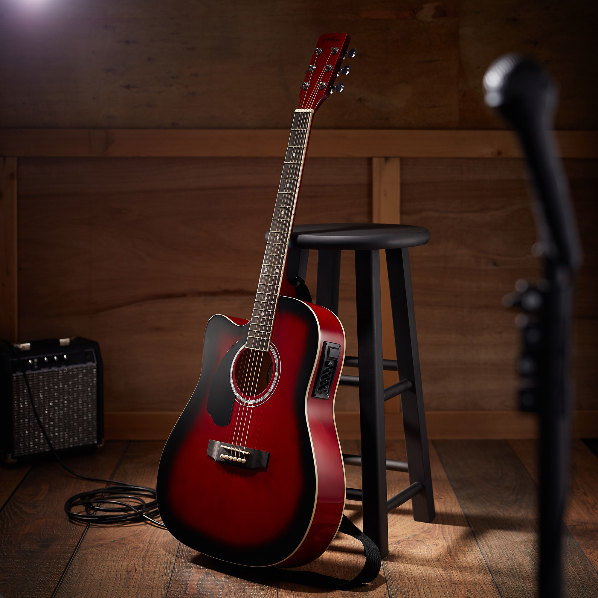 Full-Size Left-Handed Cutaway Thinline Acoustic-Electric