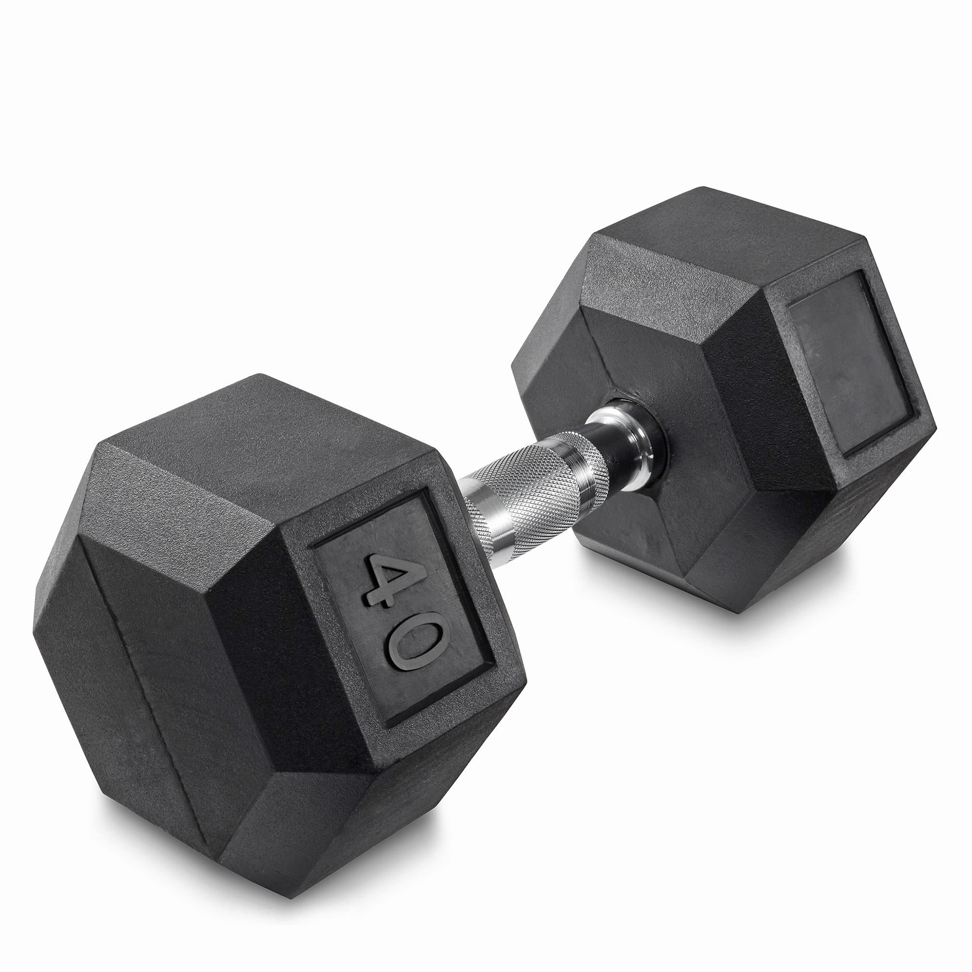 ブロックウエイト　40LBS 40 lb Rubber Coated Hex Dumbbell Hand Weight, 40 Pounds | eBay