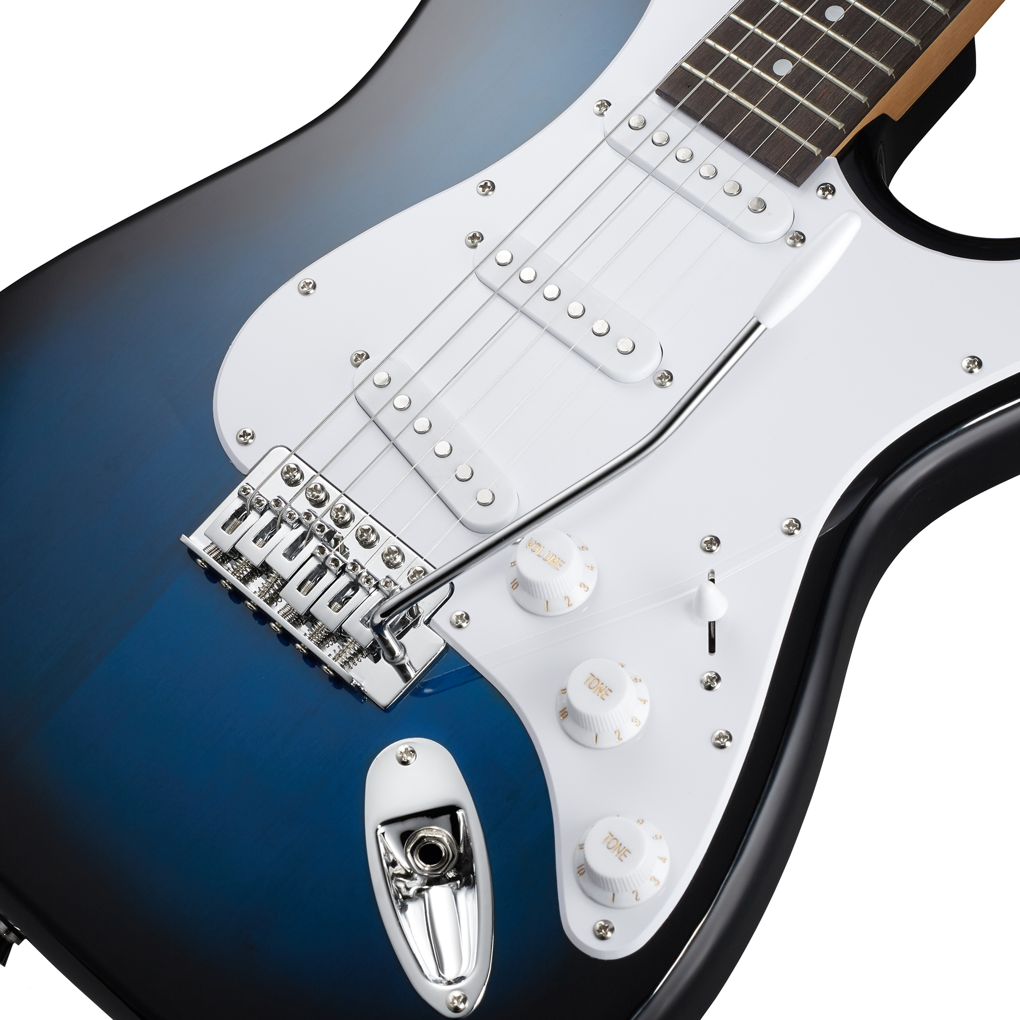 39" Full-Size Electric Guitar Beginner Kit w/ Gig Bag, Tremolo Bar, Accessories - Picture 18 of 71