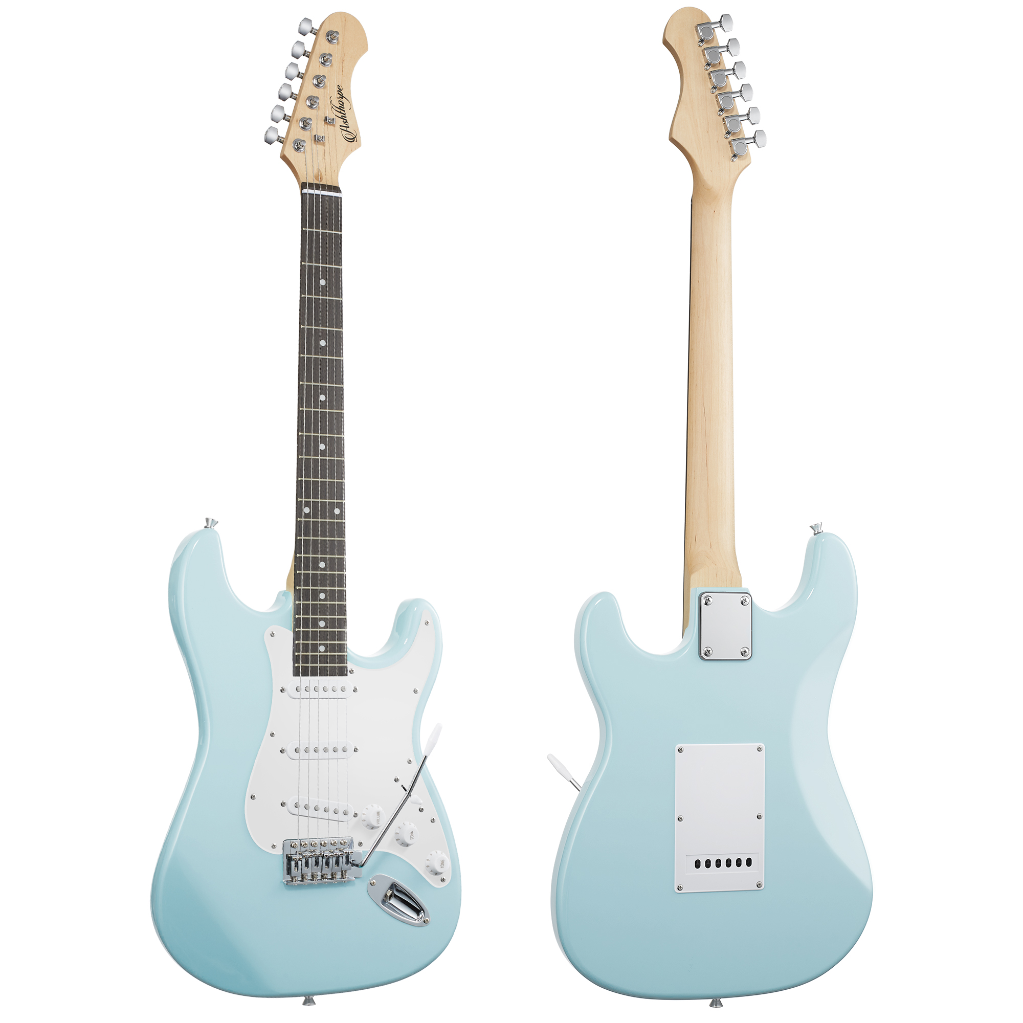 39" Full-Size Electric Guitar Beginner Kit w/ Gig Bag, Tremolo Bar, Accessories - Picture 33 of 71