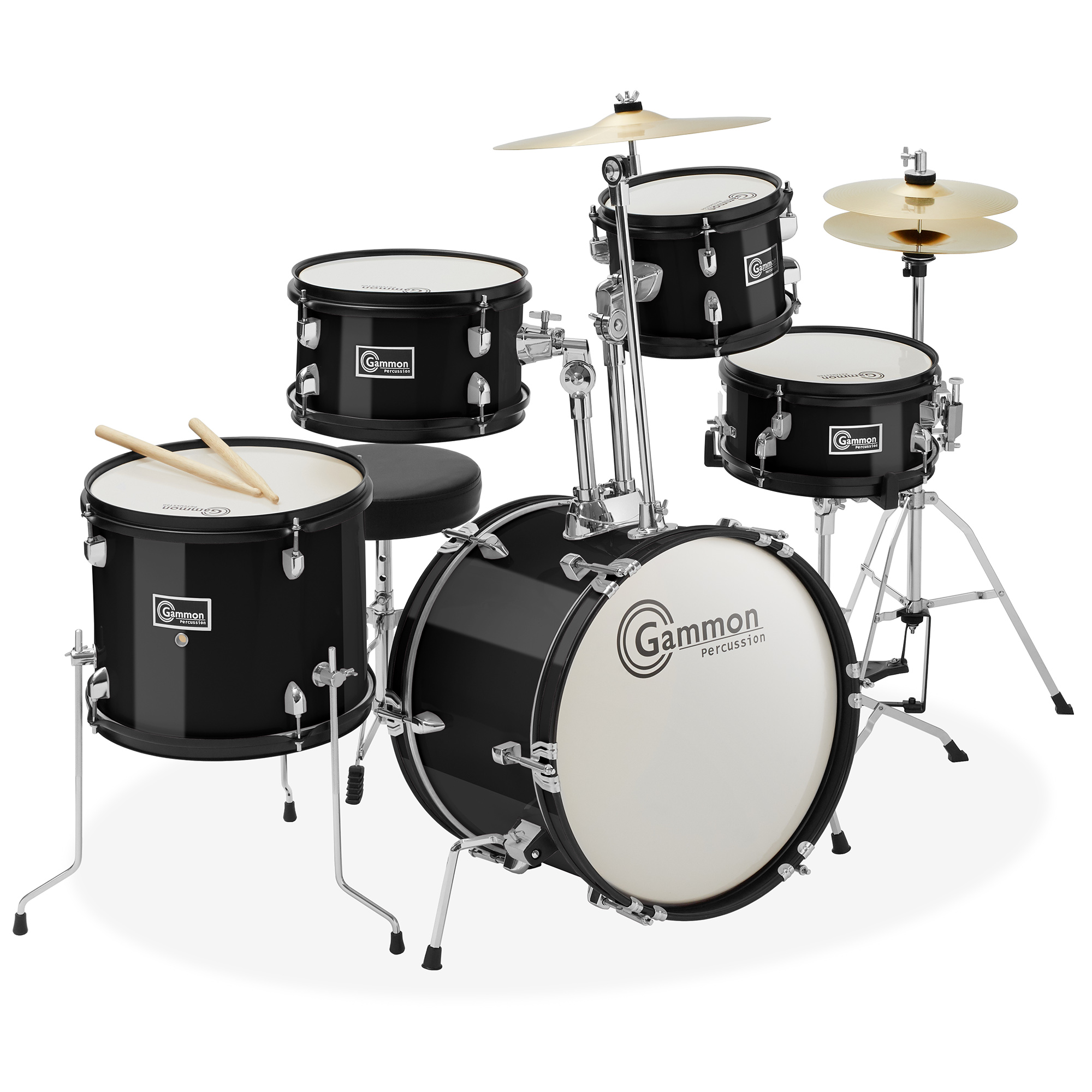OPEN BOX 5-Piece Beginner Junior Drum Set w/ Stool Stands
