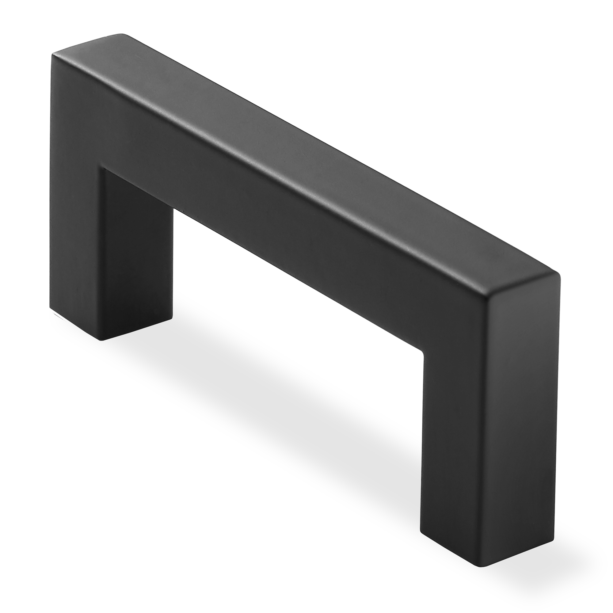 Square Kitchen Cabinet Round Pulls Matte Black 25PK