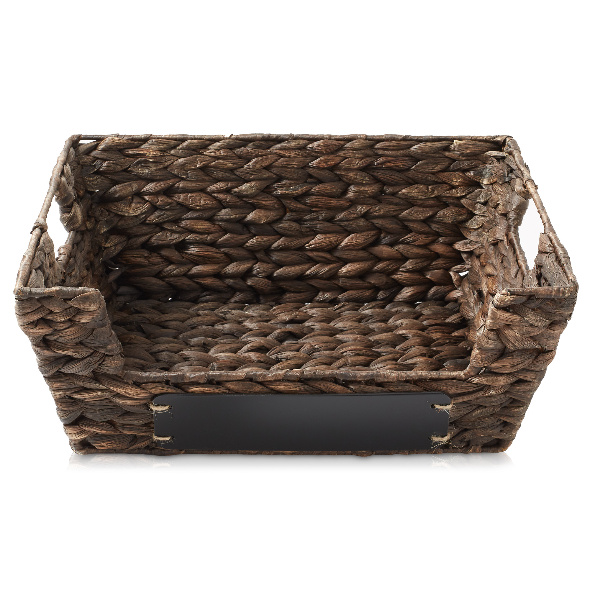 2pk Wide Pantry Baskets, Wicker Hyacinth Seagrass Kitchen Shelf Storage Bins - Picture 5 of 22