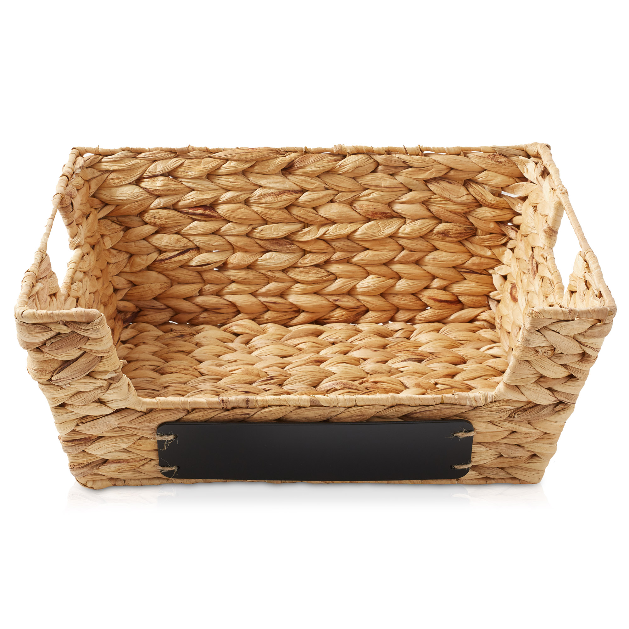 2pk Wide Pantry Baskets, Wicker Hyacinth Seagrass Kitchen Shelf Storage Bins - Picture 12 of 22