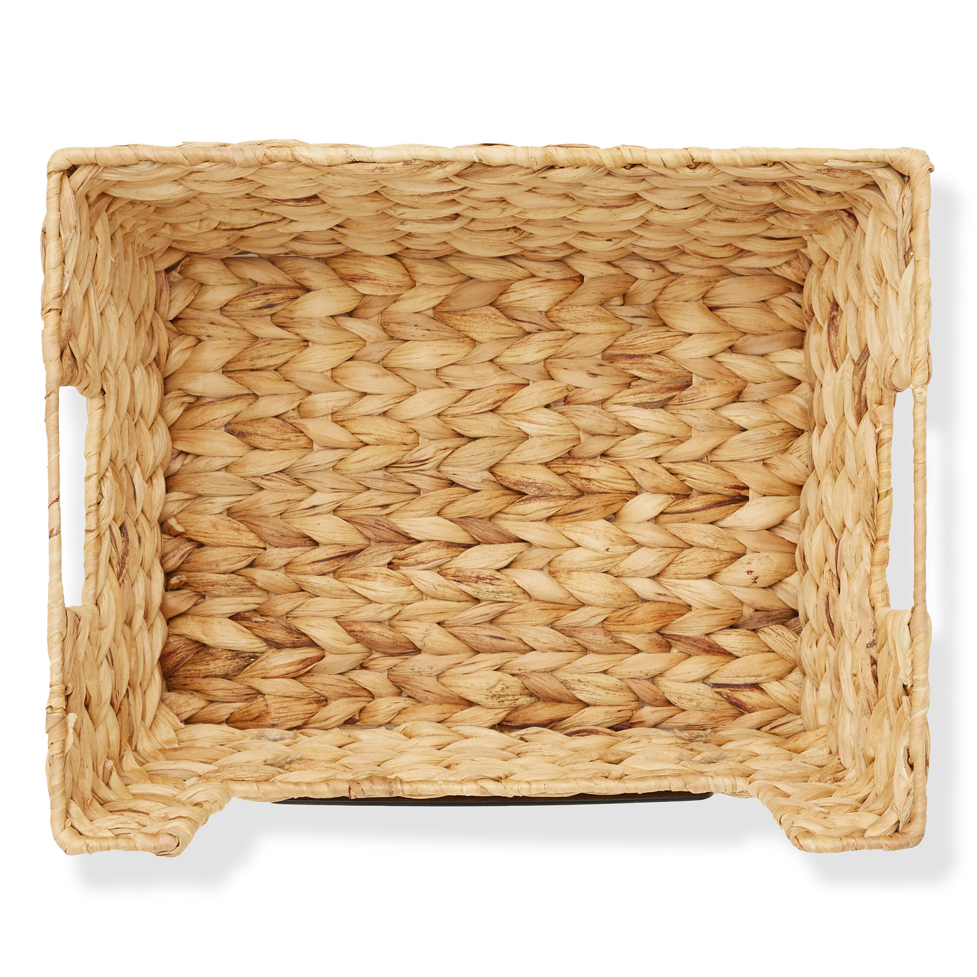 2pk Wide Pantry Baskets, Wicker Hyacinth Seagrass Kitchen Shelf Storage Bins - Picture 14 of 22