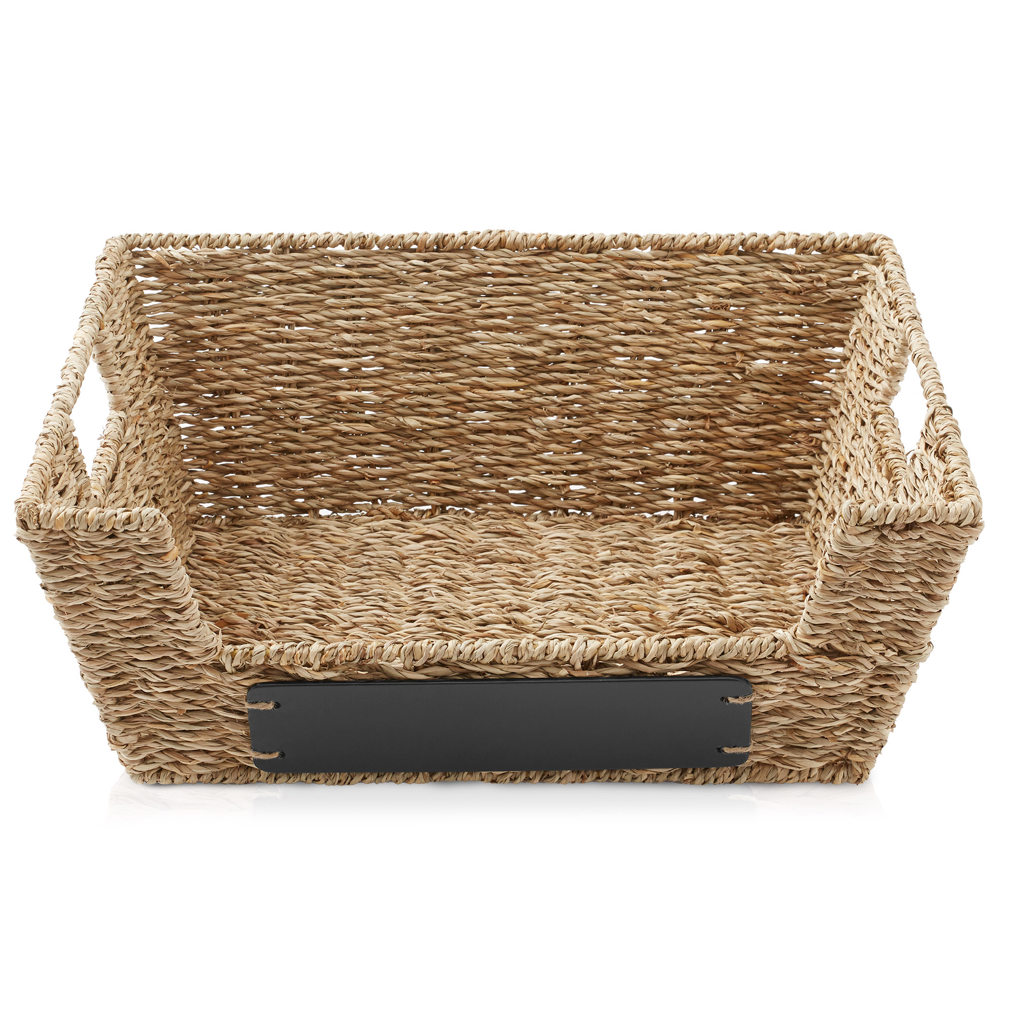 2pk Wide Pantry Baskets, Wicker Hyacinth Seagrass Kitchen Shelf Storage Bins - Picture 19 of 22