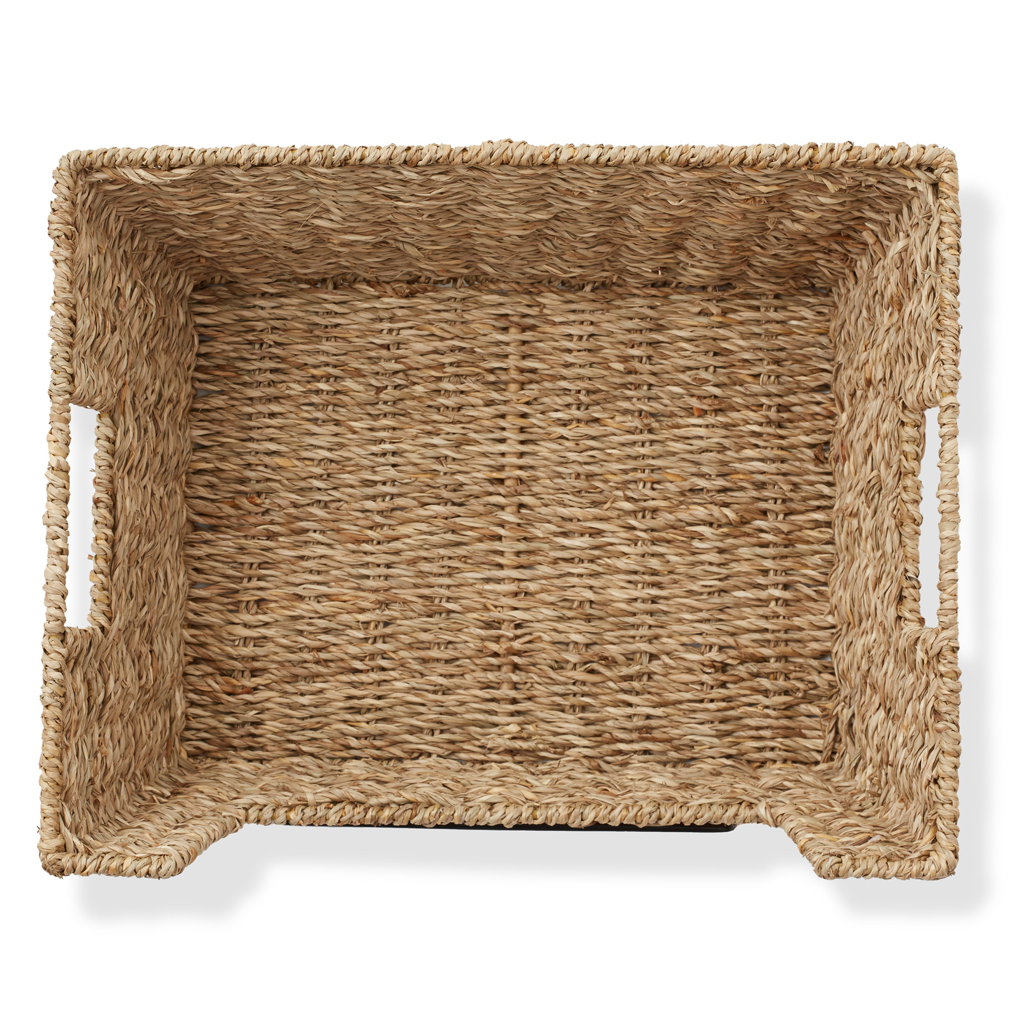 2pk Wide Pantry Baskets, Wicker Hyacinth Seagrass Kitchen Shelf Storage Bins - Picture 21 of 22