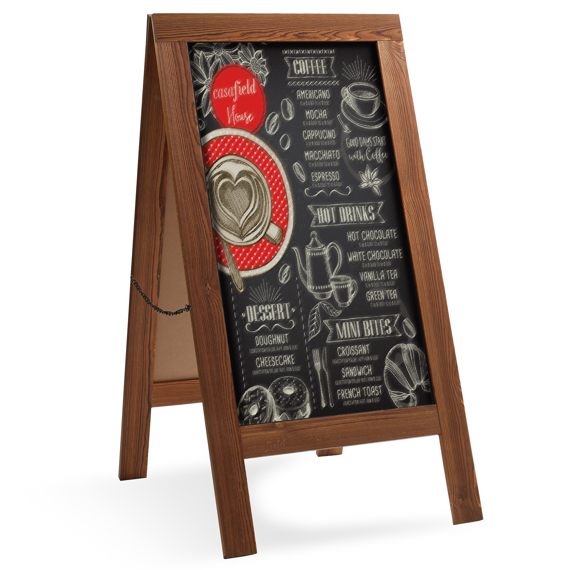 A Frame Chalkboard Sign, 40″x20″ Double-Sided Magnetic Menu Board for Sidewalk