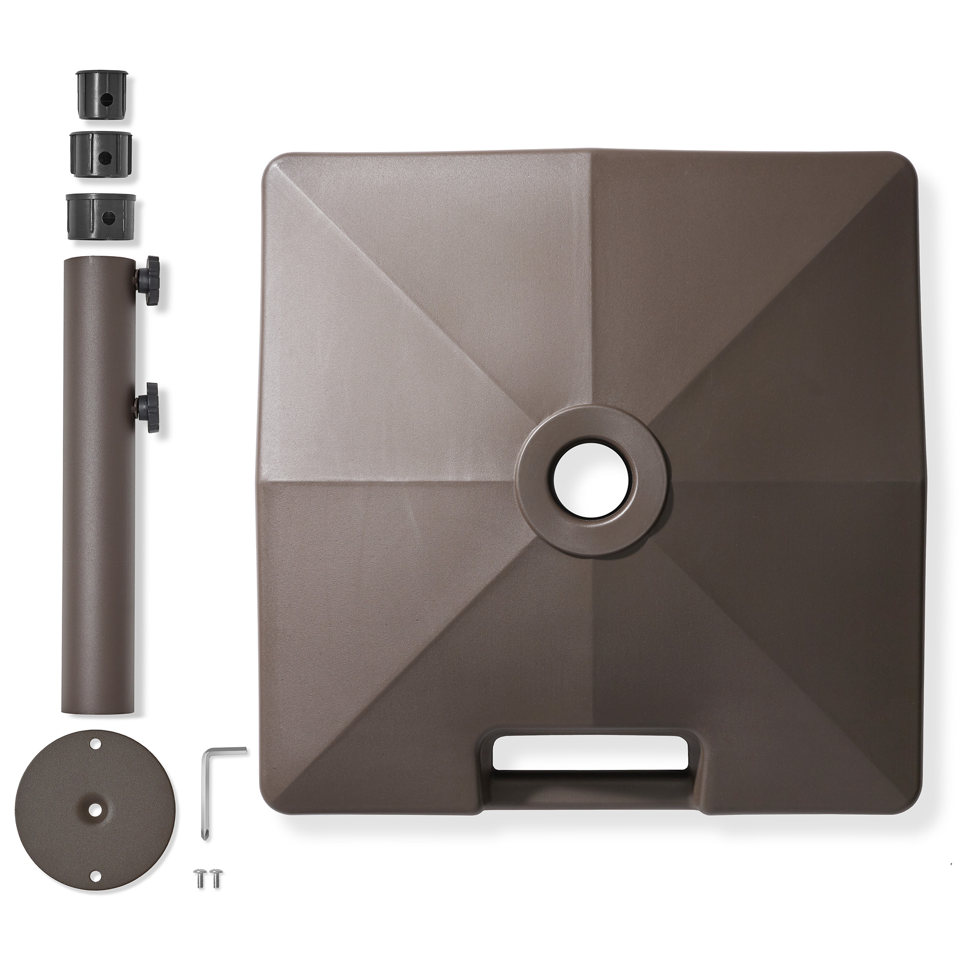 Patio Umbrella Base with Wheels, 64 LB Umbrella Stand, 20" with Handle