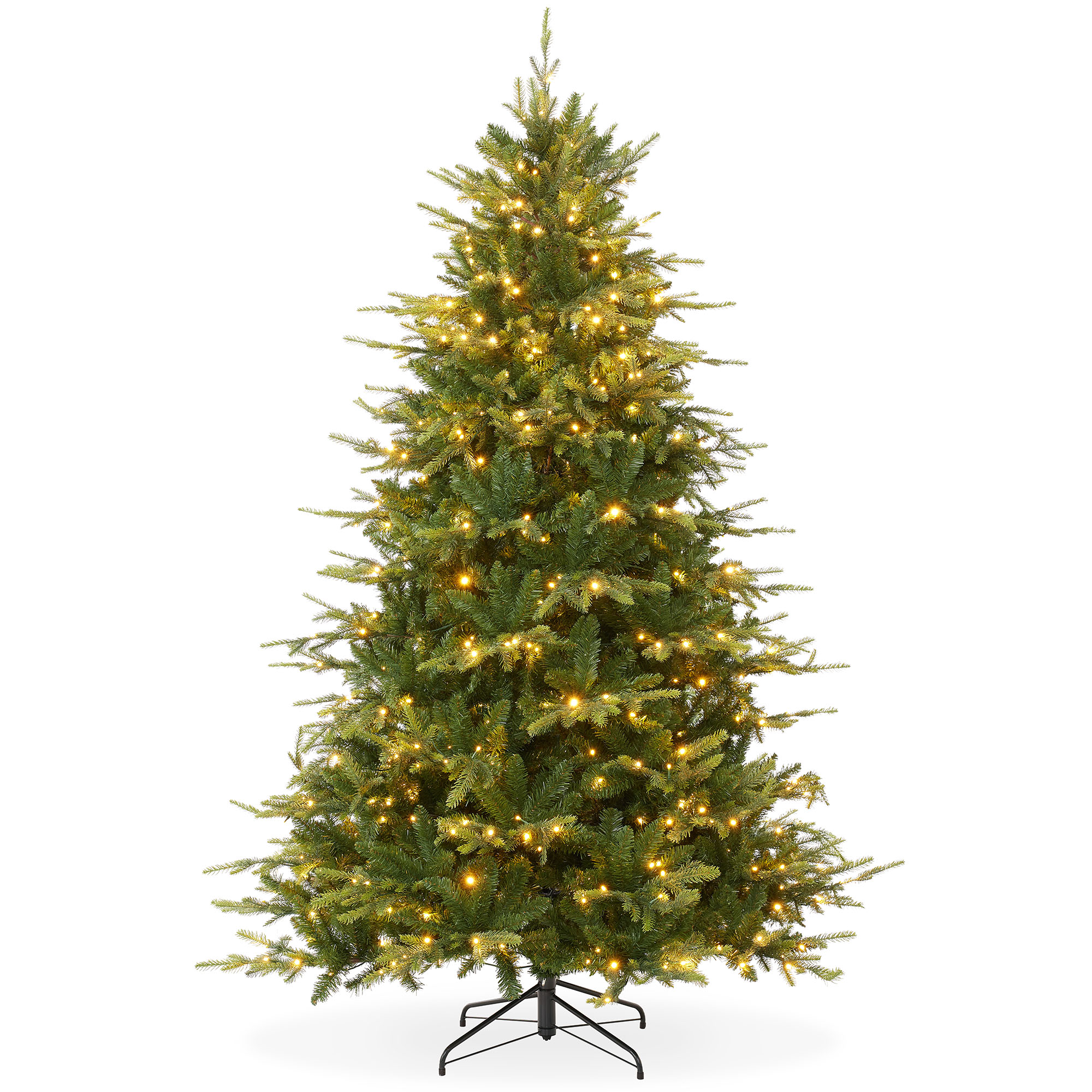 Pre-Lit Aspen Fir Artificial Christmas Tree White & Multicolored Lights w/Stand