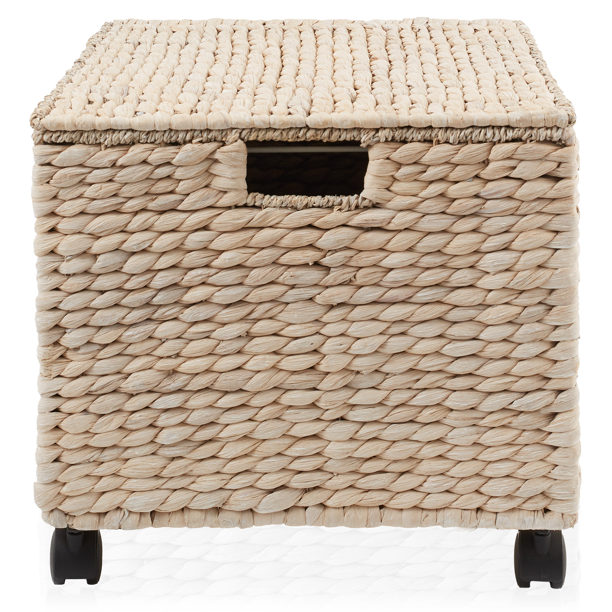 Rolling Filing Cabinet Cart Hyacinth Seagrass Wicker File Storage Box ...