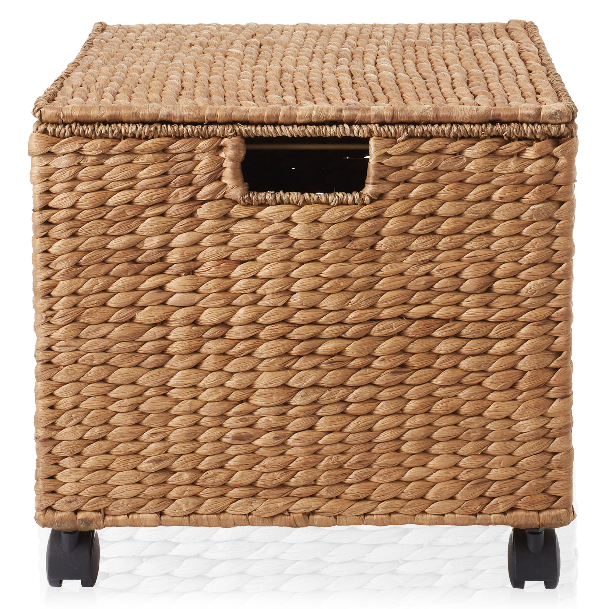 Rolling Filing Cabinet Cart Hyacinth Seagrass Wicker File Storage Box ...