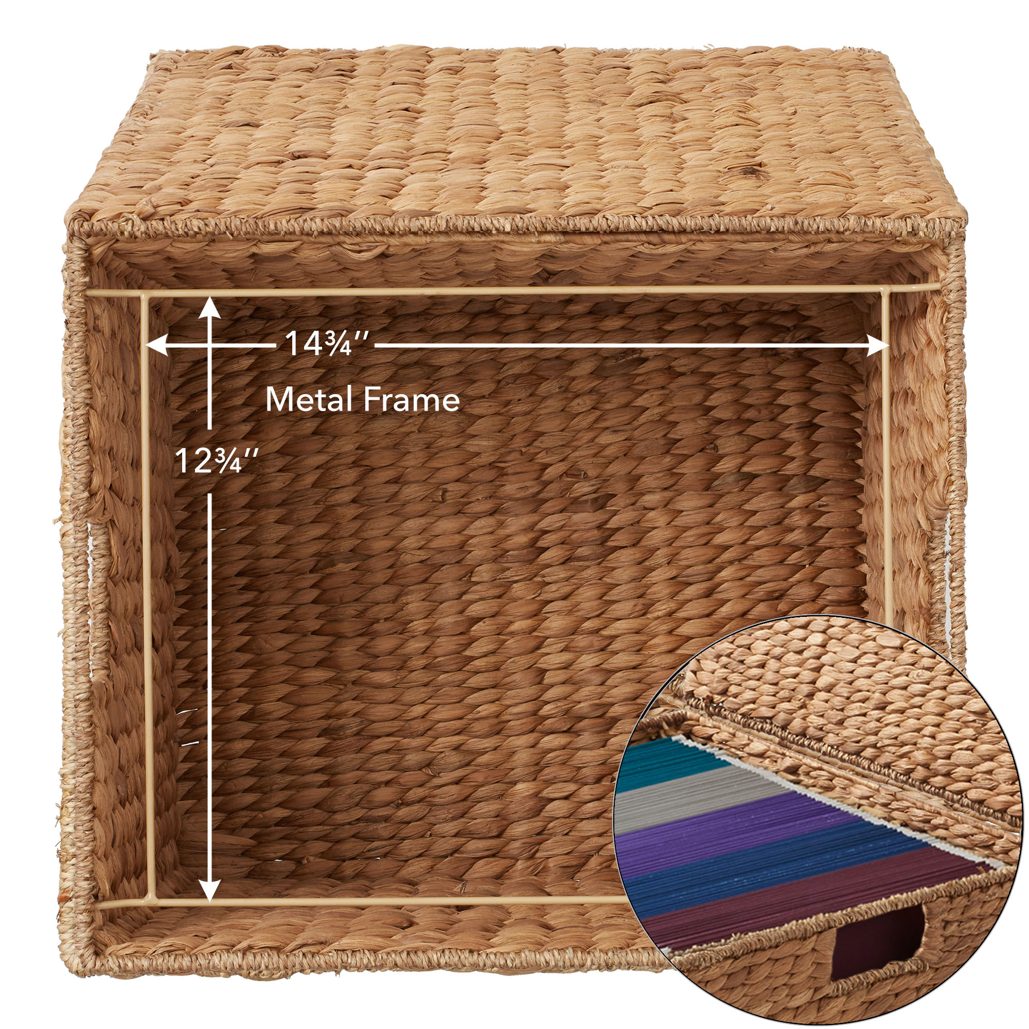 Rolling Filing Cabinet Cart Hyacinth Seagrass Wicker File Storage Box ...