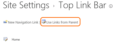 Use Links From Parent