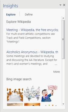 Insights Pane
