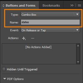 Buttons and Forms Panel