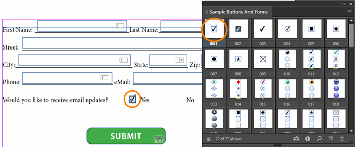 Check Box Added to Layout