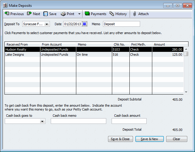 How to Select Payments to Include in a Deposit in QuickBooks ucator