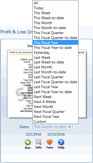 Dates Drop-down List