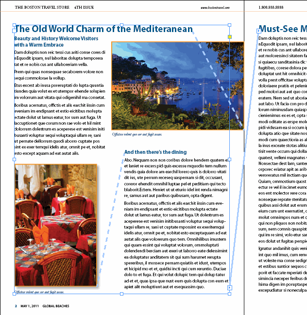 Layout with Linked Frames and Anchored Images