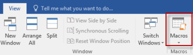 Select Macros From View Tab