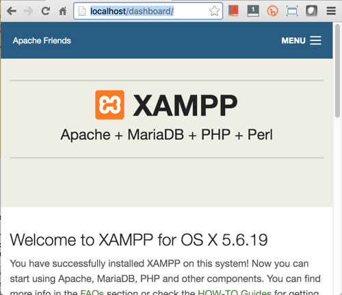 How To Install Start And Test Xampp On Mac Osx Webucator