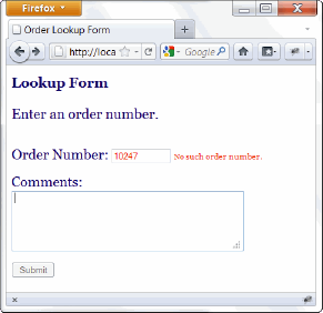 Lookup Form with Error