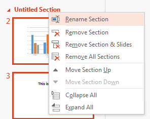Select Rename Section
