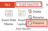 Click Preserve