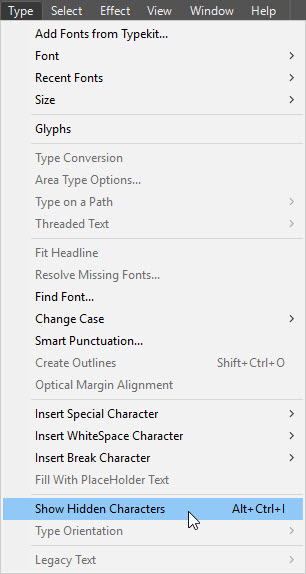 word for mac: show hidden characters